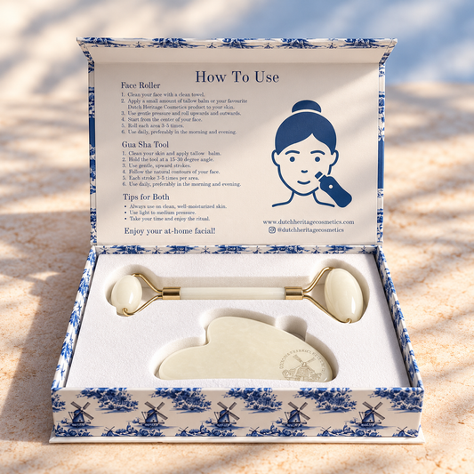 Face Roller & Gua Sha Steen Set