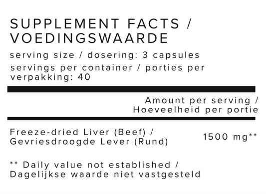 Runderlever Supplement, orgaanvlees