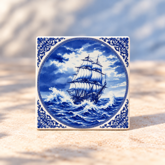 [Gratis cadeau vanaf €50] De Zeeman | Limited Editie Delfts Blauwe Magneettegel (No. 3)