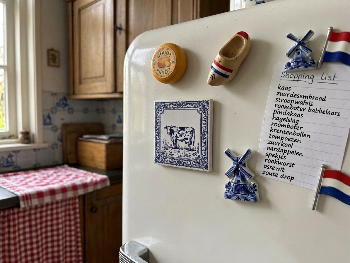 [Gratis cadeau vanaf €50] De Hollandsche Koe | Limited Editie Delfts Blauwe Magneettegel (No. 1)